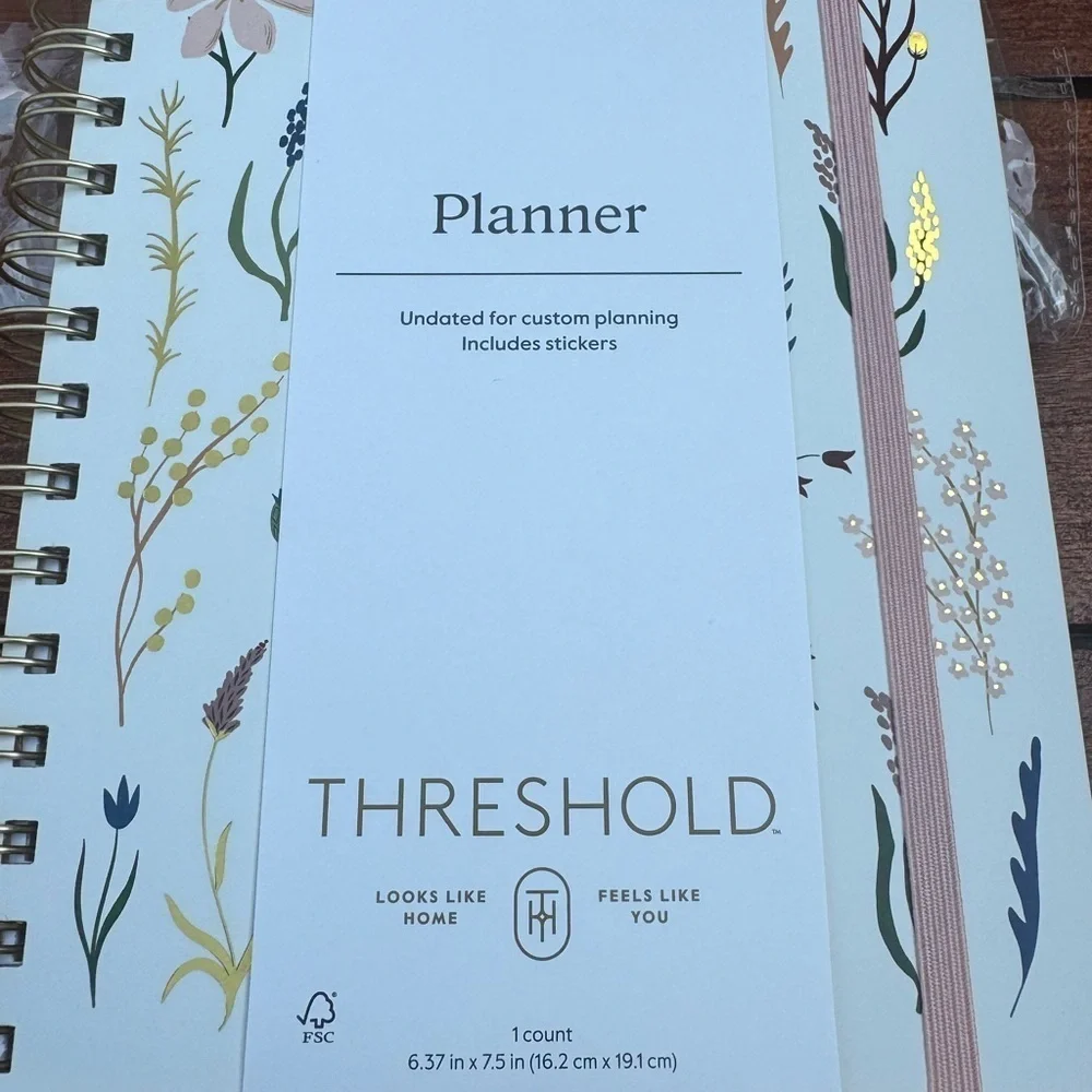 Set Of Two Threshold Floral Planner